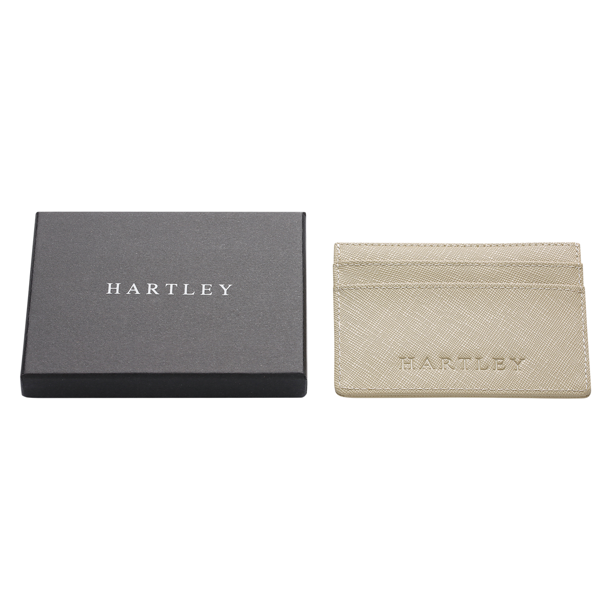 Hartley Beige Saffiano Italian Wallet In Box